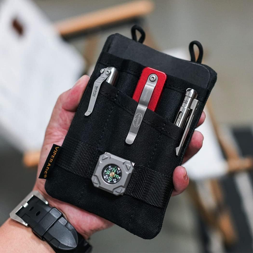 VIPERADE VE1-P Organizador de bolsillo, organizador de bolsillo EDC para hombres, bolsa organizadora EDC para herramientas con 5 bolsas de