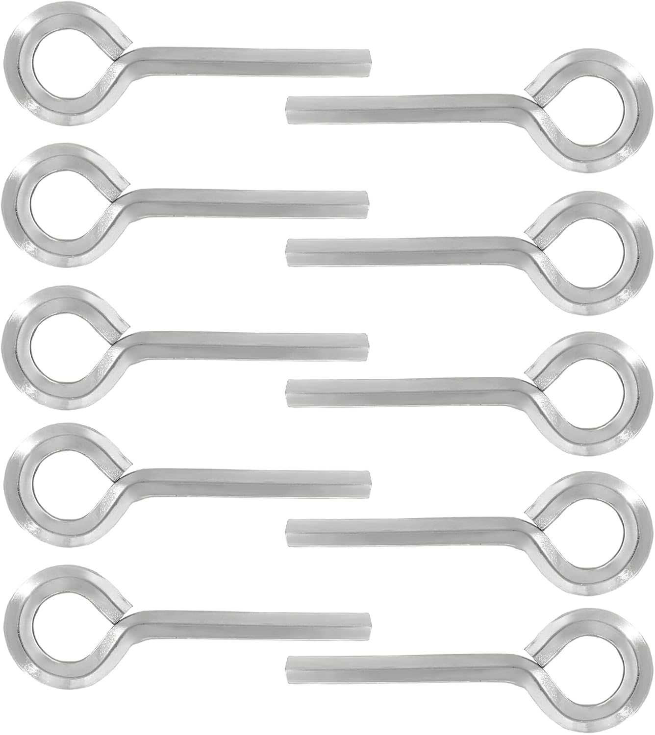 Zorveiio 10 llaves hexagonales estándar de 732 pulgadas con bucle completo, llave Allen plateada para dispositivos de salida de barra de empuje,