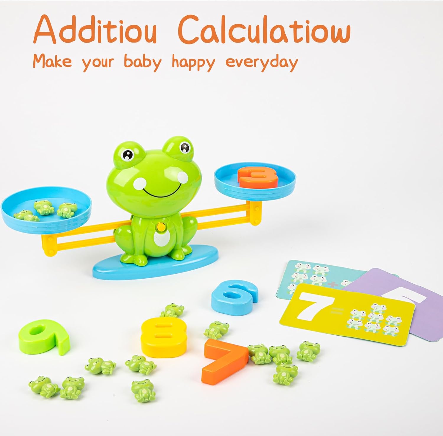 Juguetes de conteo de equilibrio de rana, juegos geniales de aprendizaje de matemáticas para niños y niñas, juguete educativo de números
