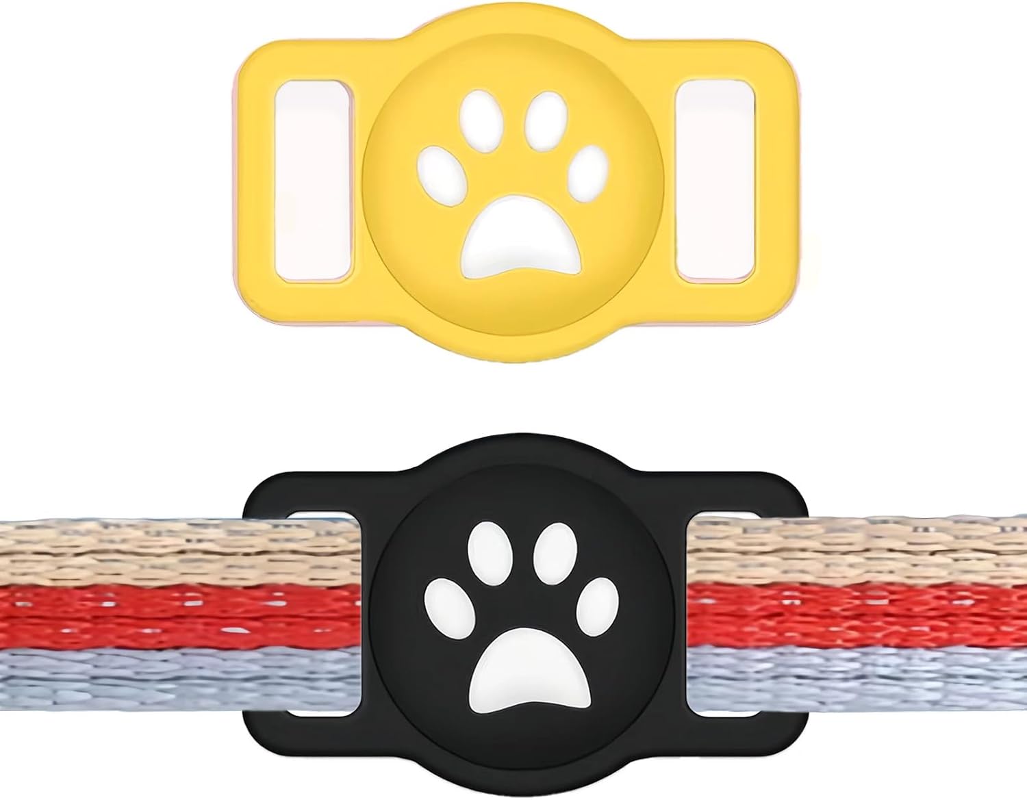 Paquete de 2 soportes de silicona para collar de perro, funda protectora impermeable para rastreador GPS Air Tag, accesorios de seguimiento