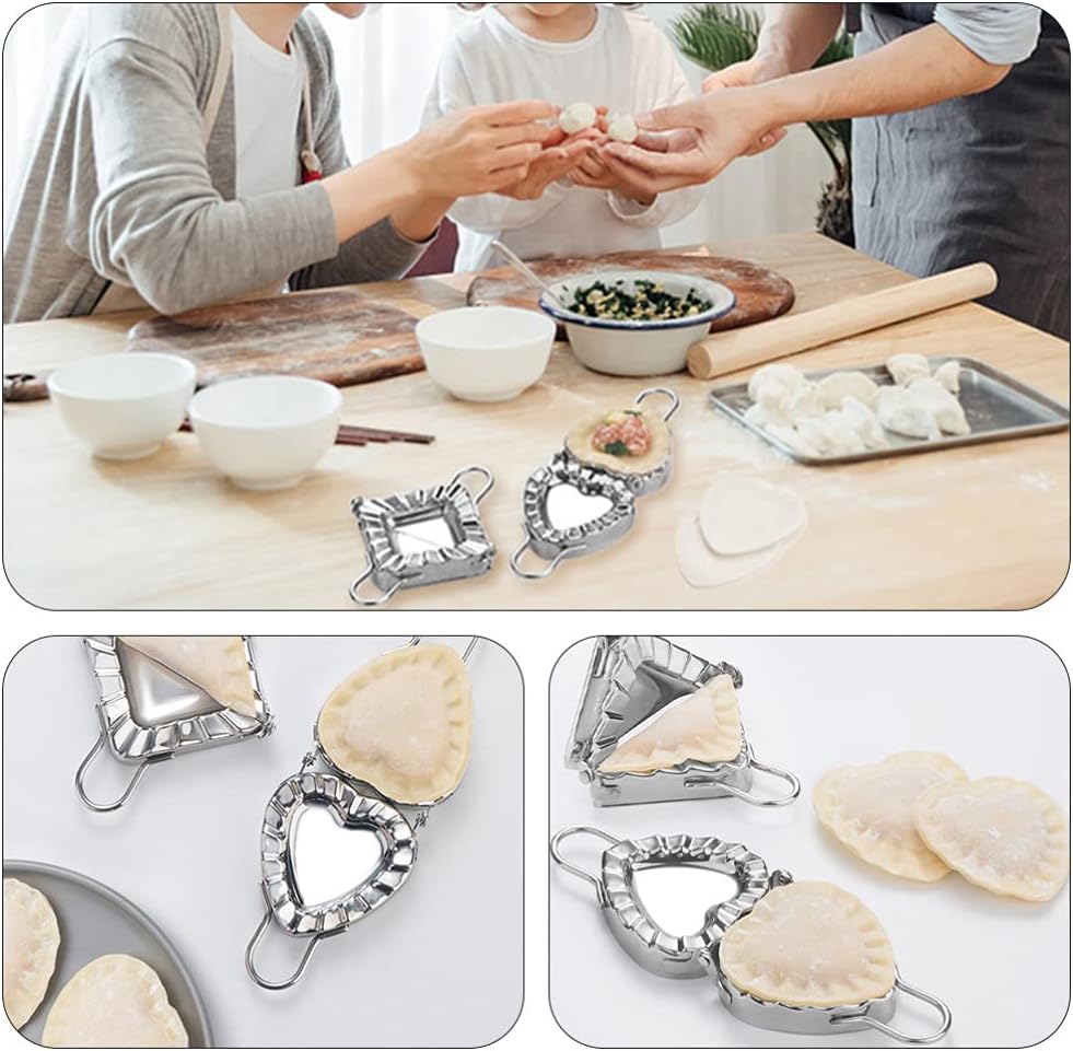 Cabilock Molde de bola de masa de acero inoxidable para ravioles, cortador de masa para albóndigas, fabricante de albóndigas chino, herramienta de