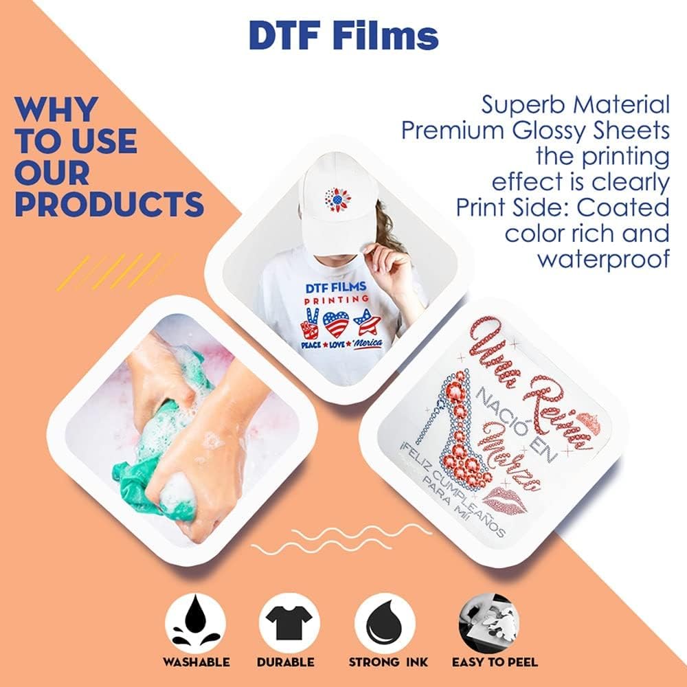 Película de transferencia DTF de alta calidad de 11.75 x 16.5 pulgadas, A3 para pelar en calientefrío, 400 hojas de papel de transferencia de calor
