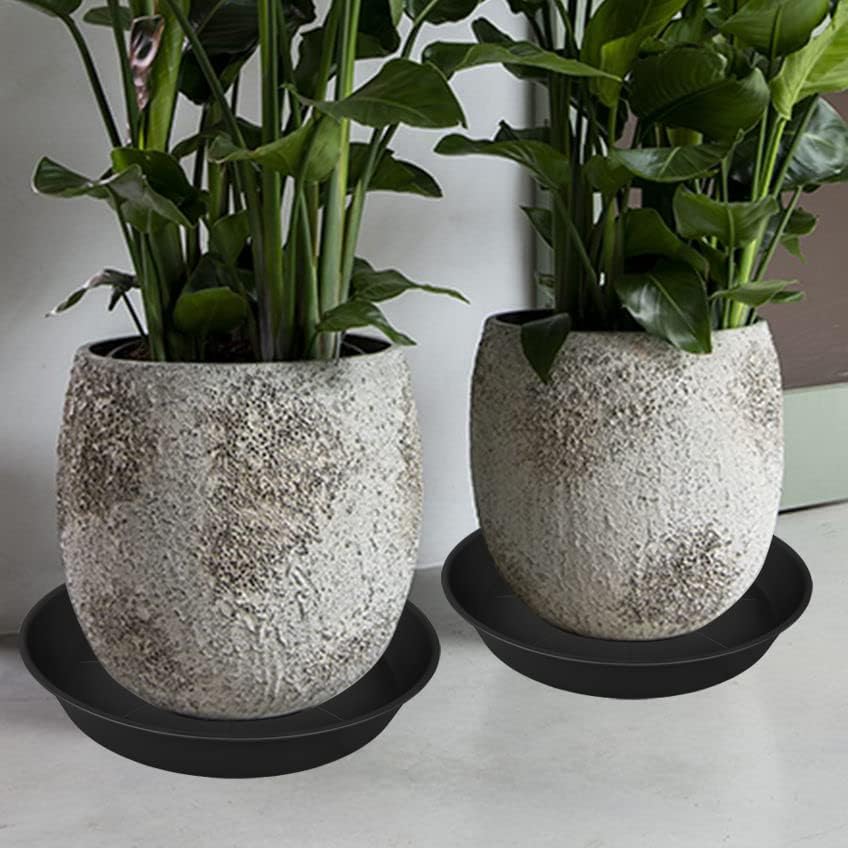 Paquete de 20 platillos para plantas de 22 pulgadas, bandeja de 3.6 pulgadas de profundidad, grandes y resistentes para macetas, bandejas de