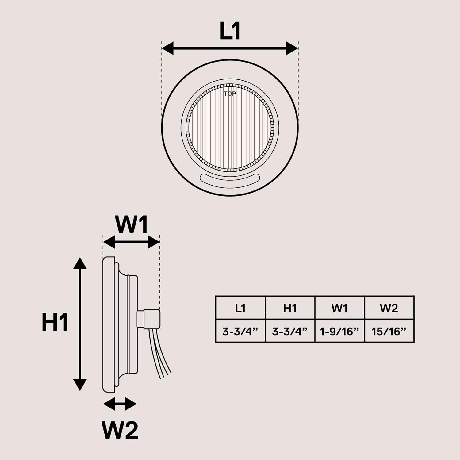 ONLINE LED STORE – Luces de delimitación lateral de 13 LED, redondas, de 6.35cm (padre)., Paquete de 2, Rojo