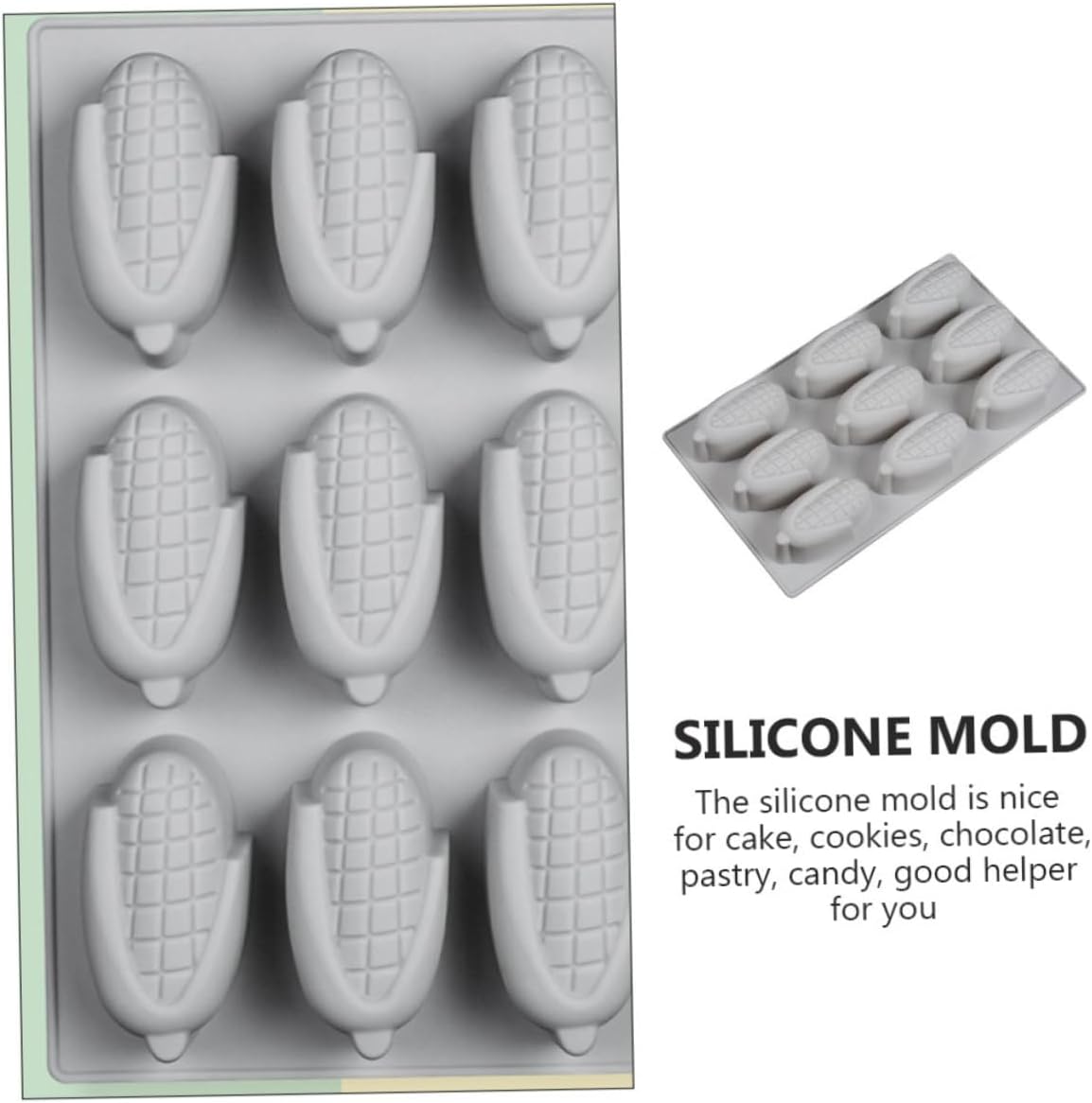 GOOHOCHY Molde de galletas de silicona molde de chocolate para resina suministros de hornear lindo molde de chocolate antiadherente lindo molde para