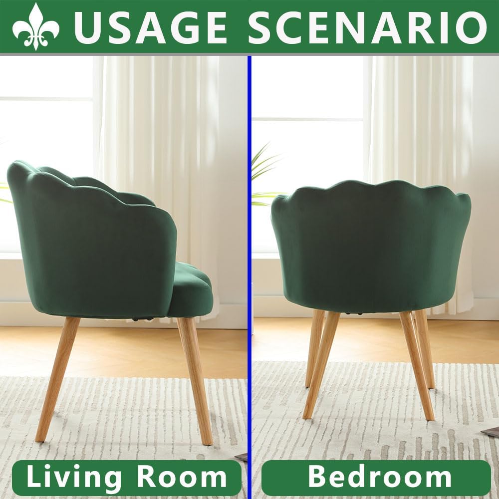 Silla moderna para dormitorio, sillas decorativas de terciopelo para dormitorio, silla de tocador con respaldo, cómodo sillón tapizado con almohada