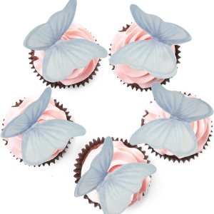 48 piezas de papel de oblea comestible de mariposa para decoración de tartas para bodas, cumpleaños, baby shower, suministros de fiesta, decoración 48 piezas de papel de oblea comestible de mariposa para decoración de tartas para bodas, cumpleaños, baby shower, suministros de fiesta, decoración
