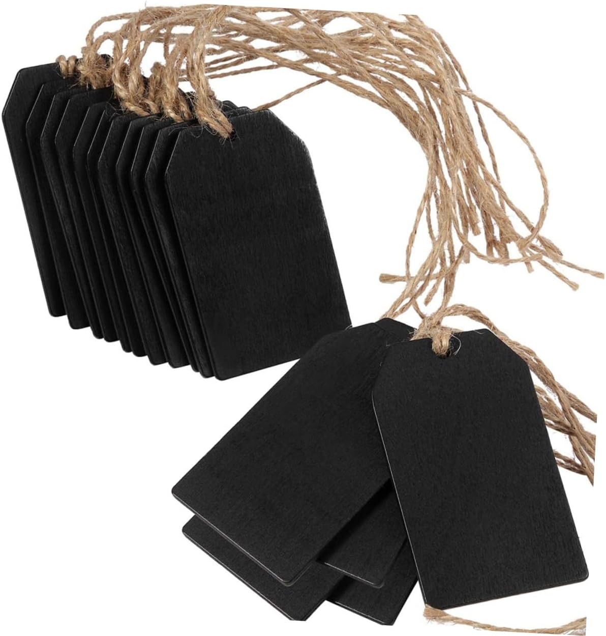 Didiseaon Caballete de pizarra para decoración de Navidad, 20 piezas, letrero colgante de pizarra para manualidades, pequeña pizarra, aserrín,