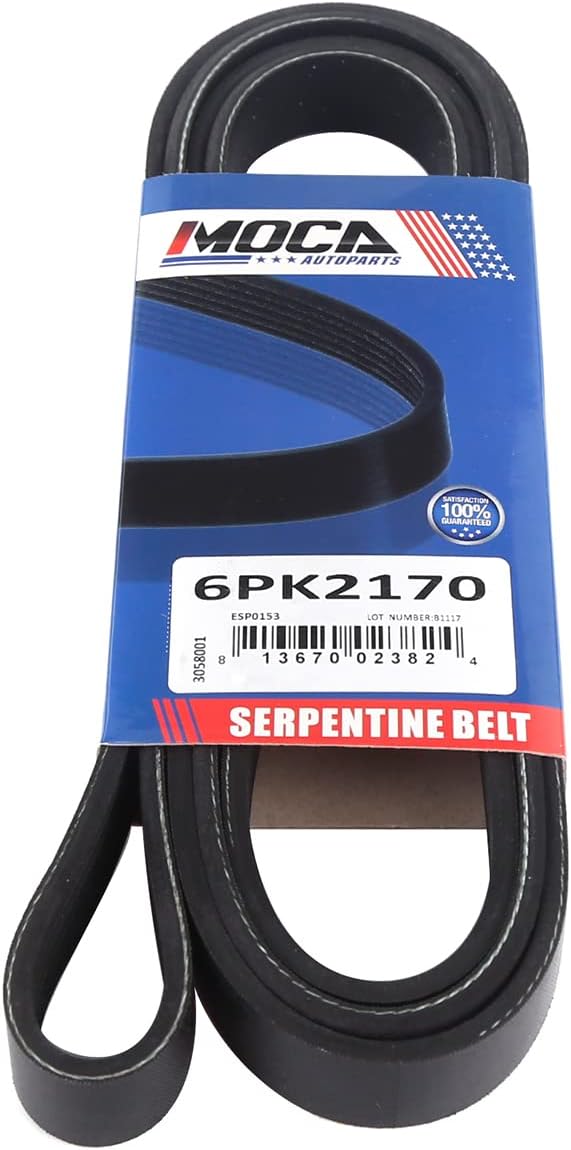 MOCA 6PK2170 EPDM Cinturón Serpentine para Ford Ranger Explorer 1997-2008 para Mercury Taurus para Mazda MX-5