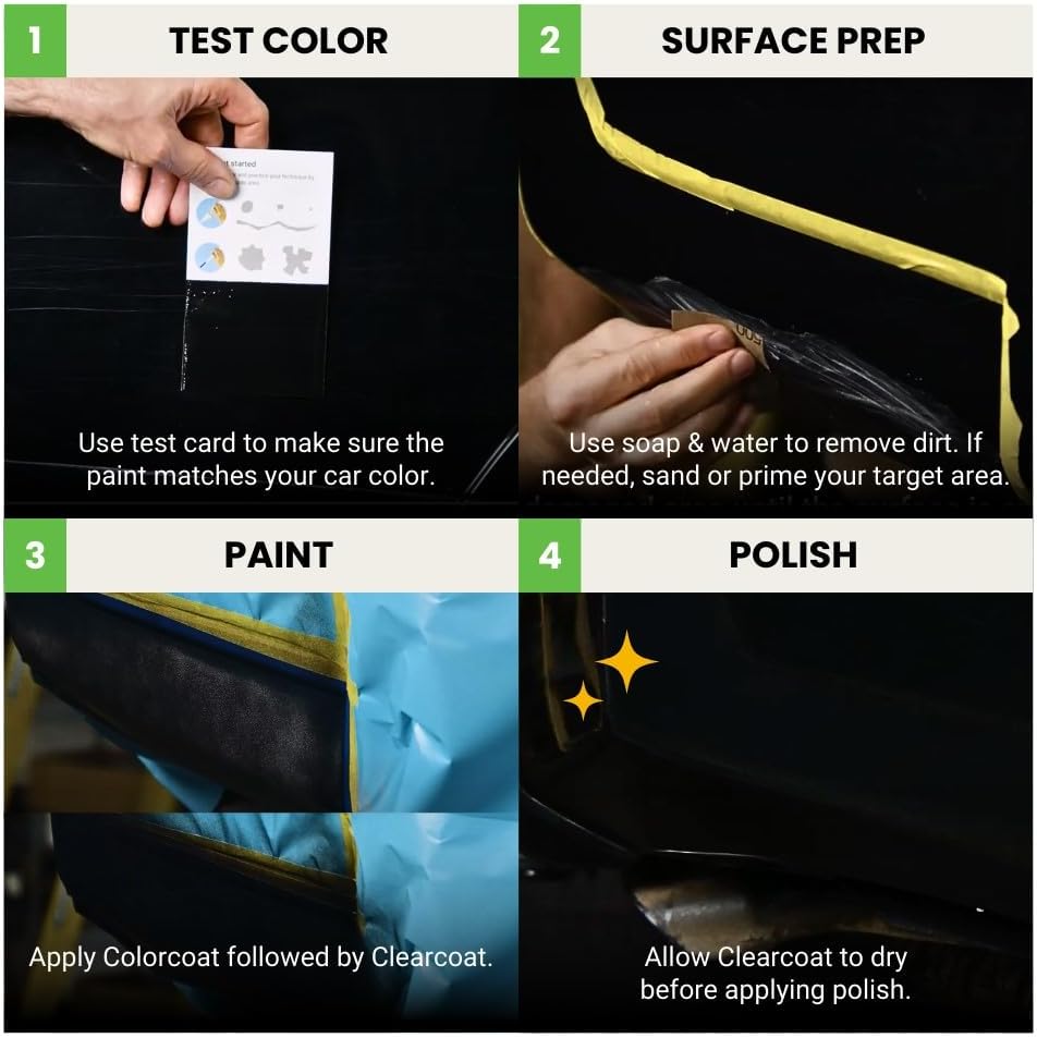 TouchUpDirect – Aerosol de pintura de retoque de 6 x 3 pulgadas, compatible con Toyota Exact Match – Paquete esencial