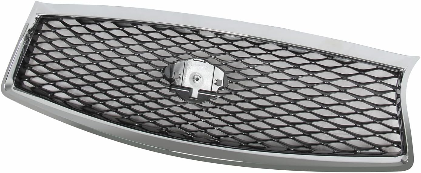 Rejilla de capó frontal compatible con Infiniti Q50 2014-2017 Rejilla de malla sin orificio para cámara