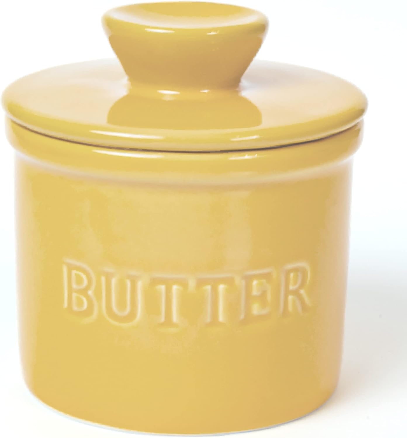 PriorityChef – Mantequilla francesa para encimera con línea de agua, mantequilla untable bajo demanda, mantequilla de cerámica para dejar en la