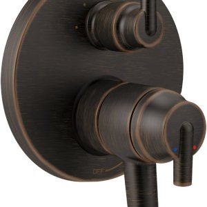 Delta Faucet Trinsic Serie 17 Kit de moldura de válvula desviadora integrada de 3 ajustes, kit de moldura de válvula desviadora de bronce aceitado, Delta Faucet Trinsic Serie 17 Kit de moldura de válvula desviadora integrada de 3 ajustes, kit de moldura de válvula desviadora de bronce aceitado,