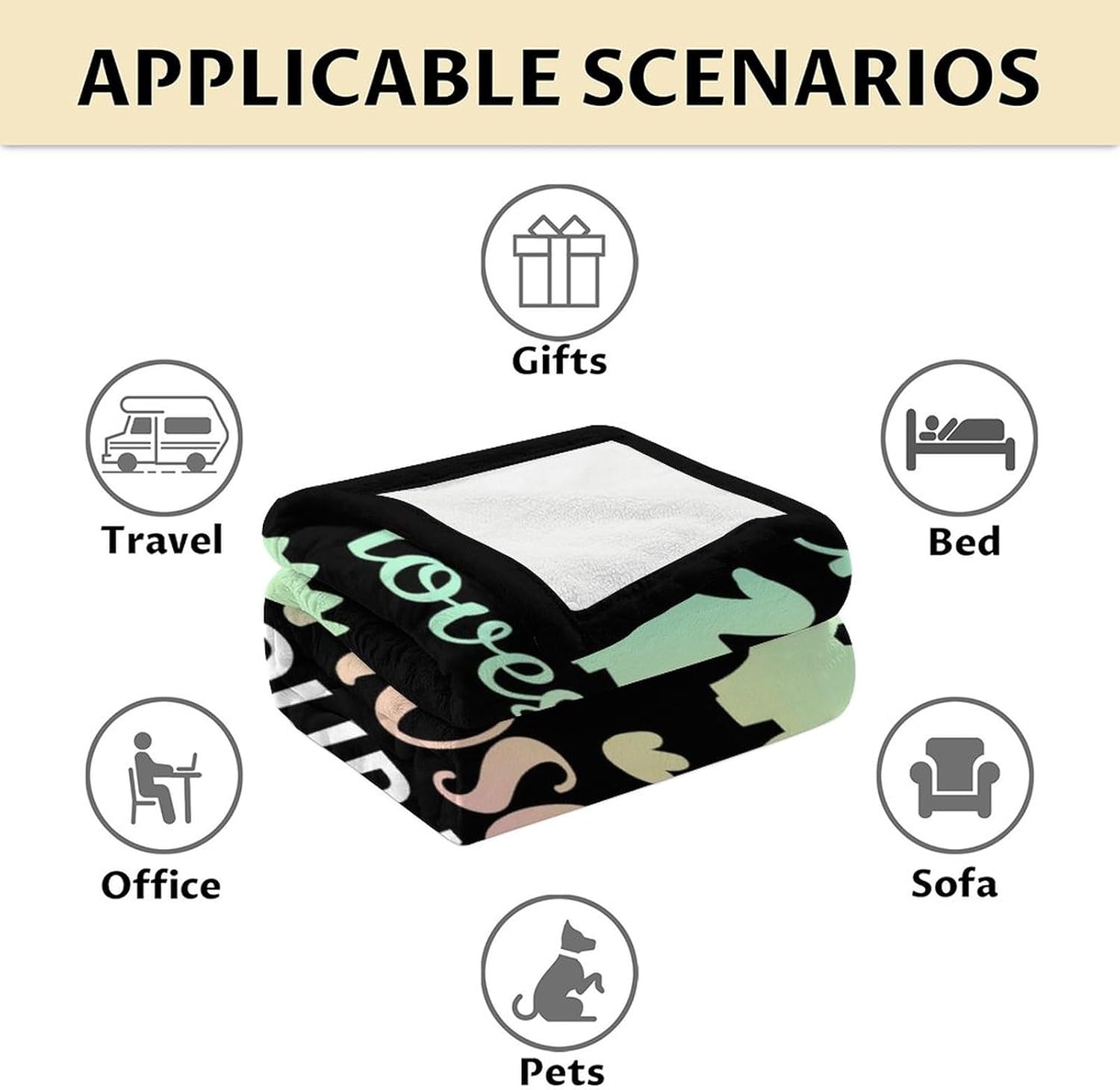 Manta de dinosaurio personalizada con nombre, 30 x 40 pulgadas, bonita manta para adultos y niños, mantas de felpa suave arcoíris para sofá y viajes