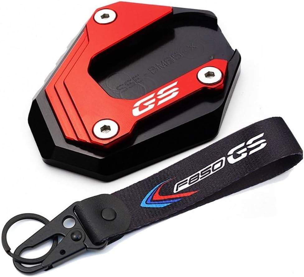 Motorcycle Side Stand pad for B&MW F850GS F750GS F 750 850 GS Adventure 2018 2019 2020 2021 2022 Motorcycle Key Chain CNC Kickstand Side Stand