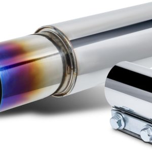 M-AUTO Silenciador universal de entrada de 2.5 pulgadas y salida de 4 pulgadas, accesorios de acero inoxidable resistente, punta de corte recto para M-AUTO Silenciador universal de entrada de 2.5 pulgadas y salida de 4 pulgadas, accesorios de acero inoxidable resistente, punta de corte recto para