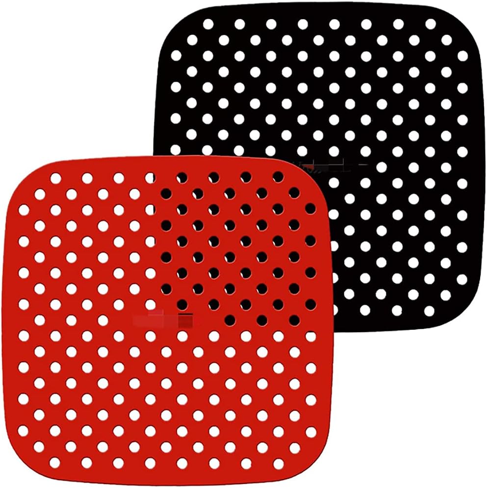 Forros reutilizables para freidora de aire de 8.5 pulgadas, cuadradas, antiadherentes, de silicona, sin BPA, accesorios compatibles con Philips,