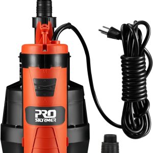 Prostormer Bomba de sumidero, bomba de agua sumergible de 12 HP 2110 GPH, bomba eléctrica portátil con interruptor de flotador integrado para Prostormer Bomba de sumidero, bomba de agua sumergible de 12 HP 2110 GPH, bomba eléctrica portátil con interruptor de flotador integrado para