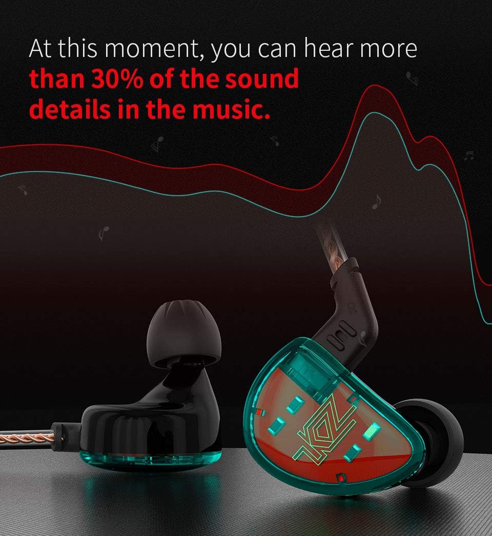 keephifi KZ AS10 – Auriculares intraurales, auriculares con cable Balance Amature 5BA, estéreo de alta fidelidad, auriculares con cancelación de