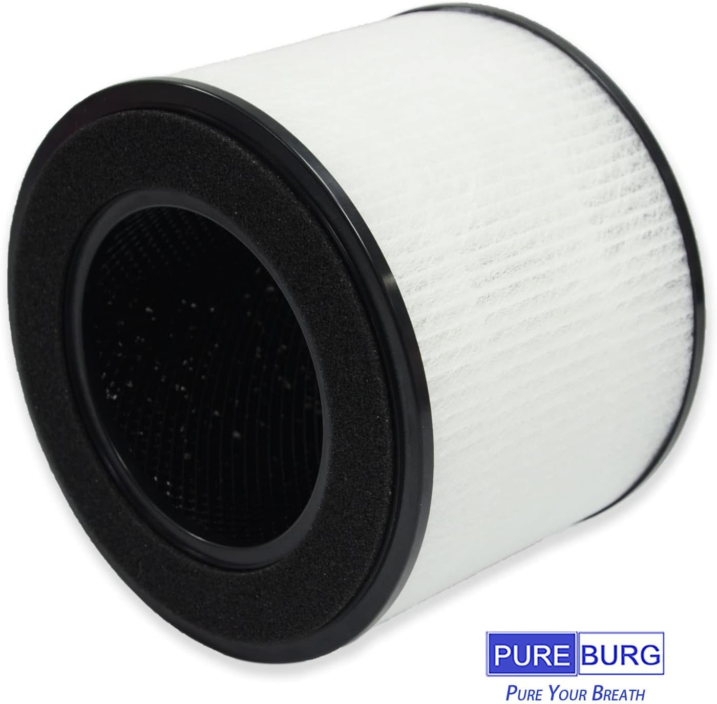 PUREBURG Paquete de 2 filtros HEPA de repuesto 3 en 1 compatibles con el purificador de aire HIMOX H02