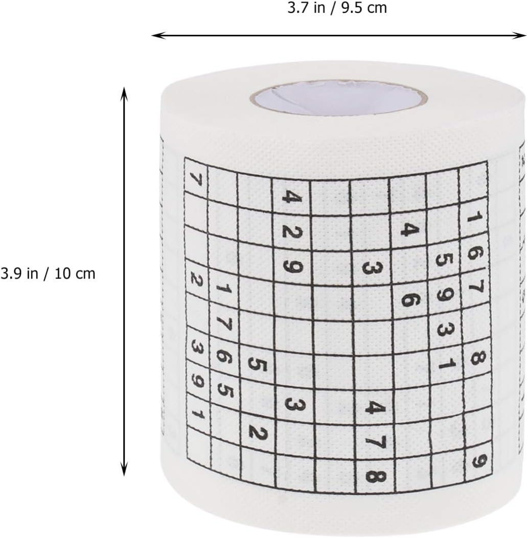 Impreso divertido papel Sudoku papel higiénico baño tejido