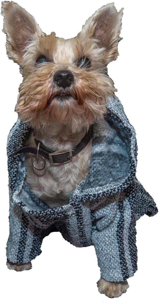 Poncho mexicano con capucha para perro, manta de poncho para perros, disfraz de cachorro, pijama de chihuahua, ropa de perro pequeño, mediano a