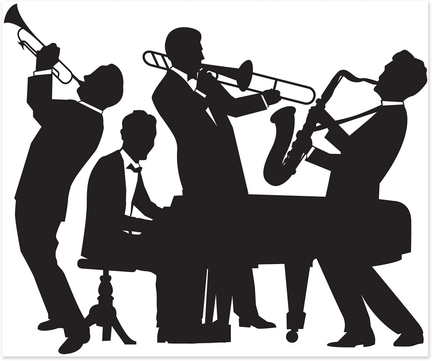 Beistle Mural Insta-Mural de la Gran Banda de Jazz de los 20