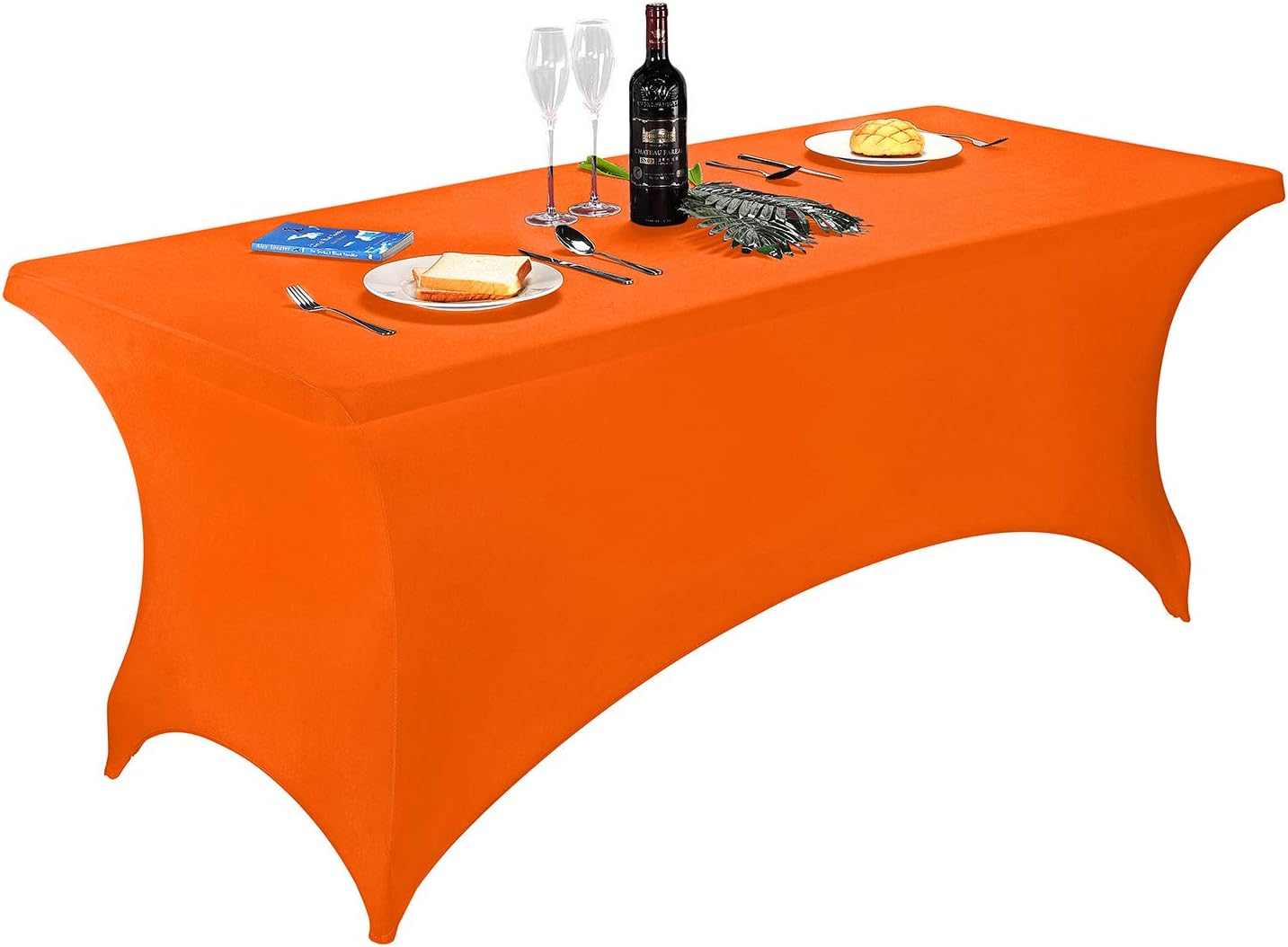 Mantel FELIZEST de elastano para mesas de 1,8 metros  1,2 metros, mantel rectangular elástico para mesa plegable