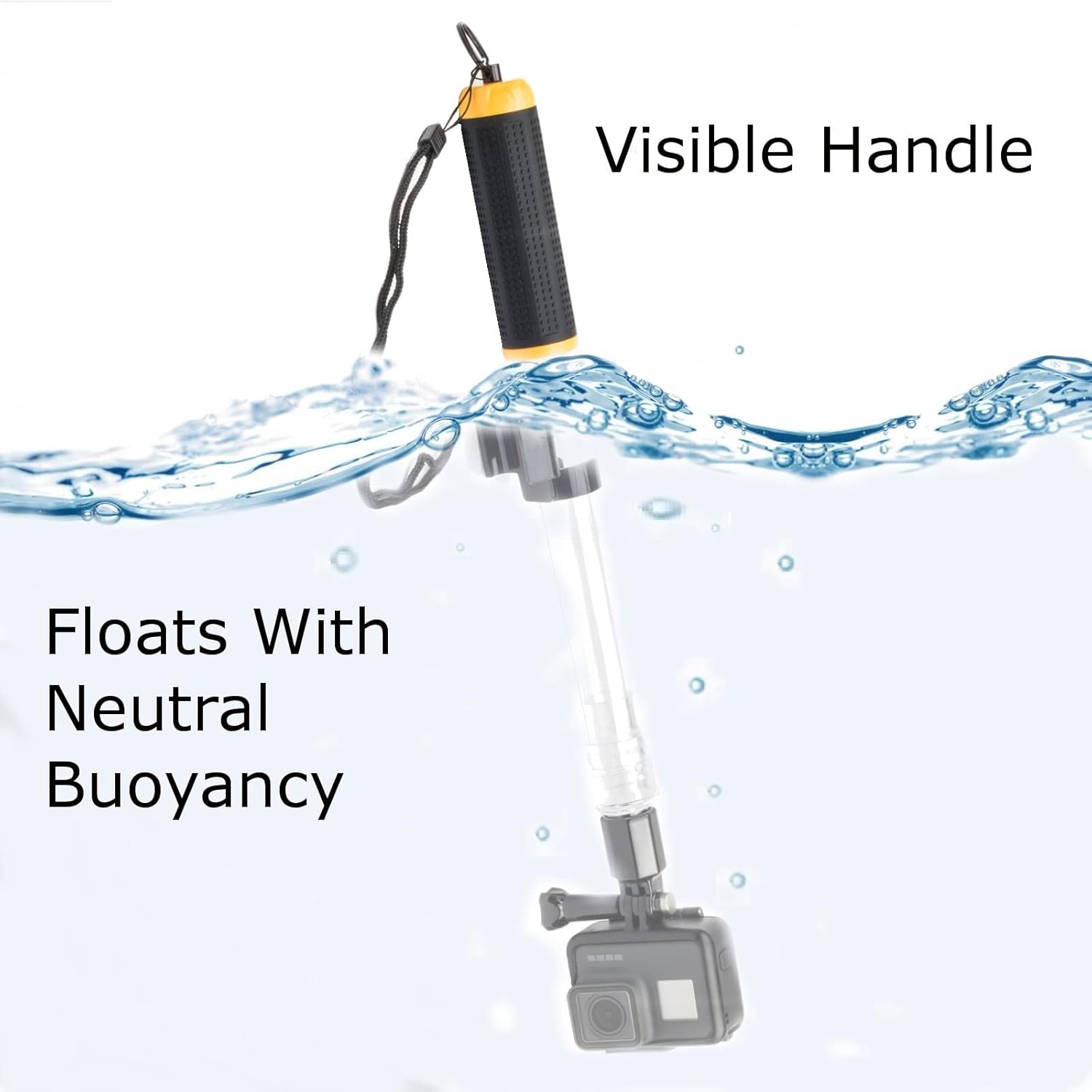 Digicharge Poste flotante extensible para selfie para cámara de acción GoPro Hero12 Hero11 Hero10 Hero9 MaxDJI Osmo Action 3  Hero 12 11 Mini 10 9 8