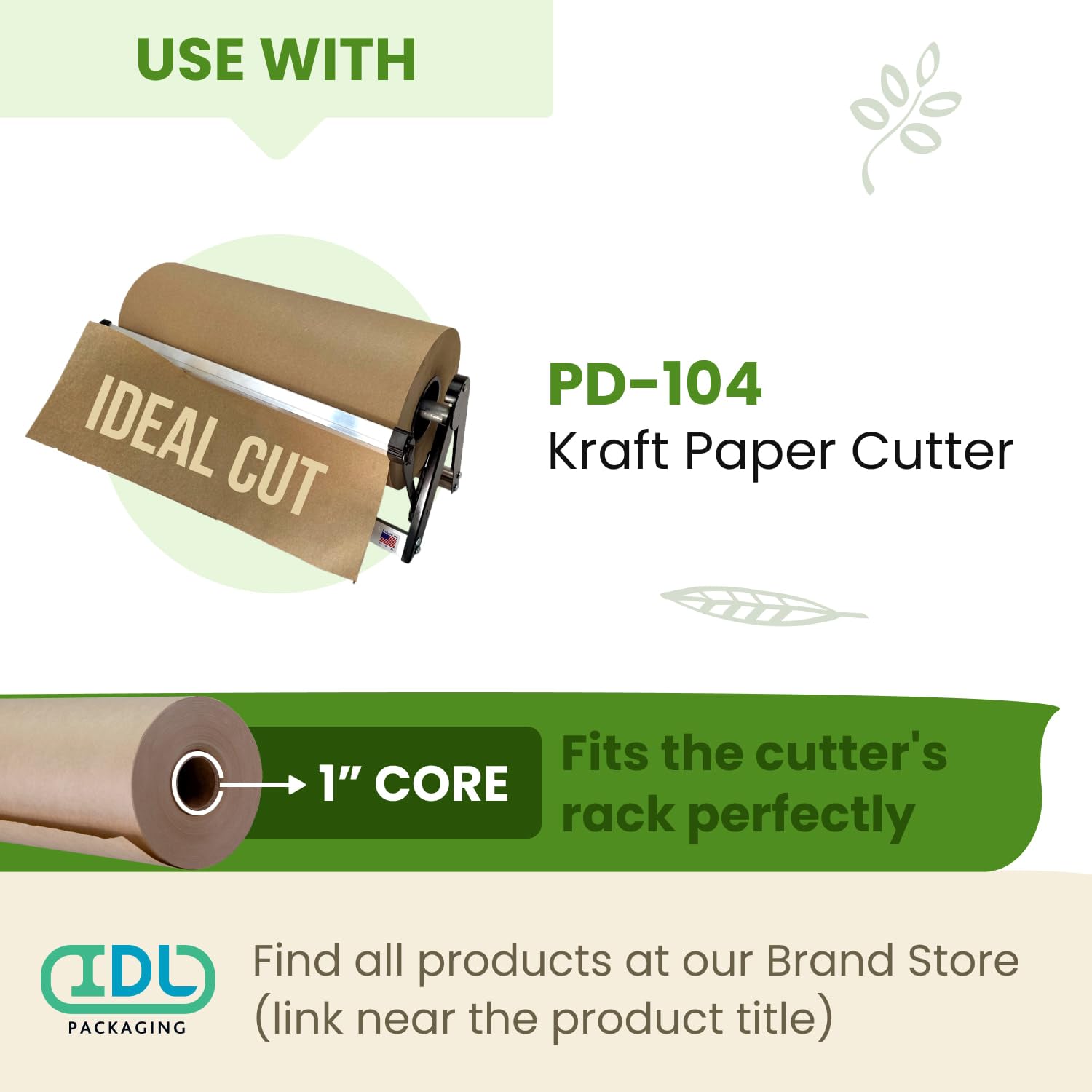 IDL Packaging Rollo de papel kraft marrón de 36 pulgadas x 180 pies (2160 pulgadas), 30 libras (paquete de 2), papel de calidad para embalaje,