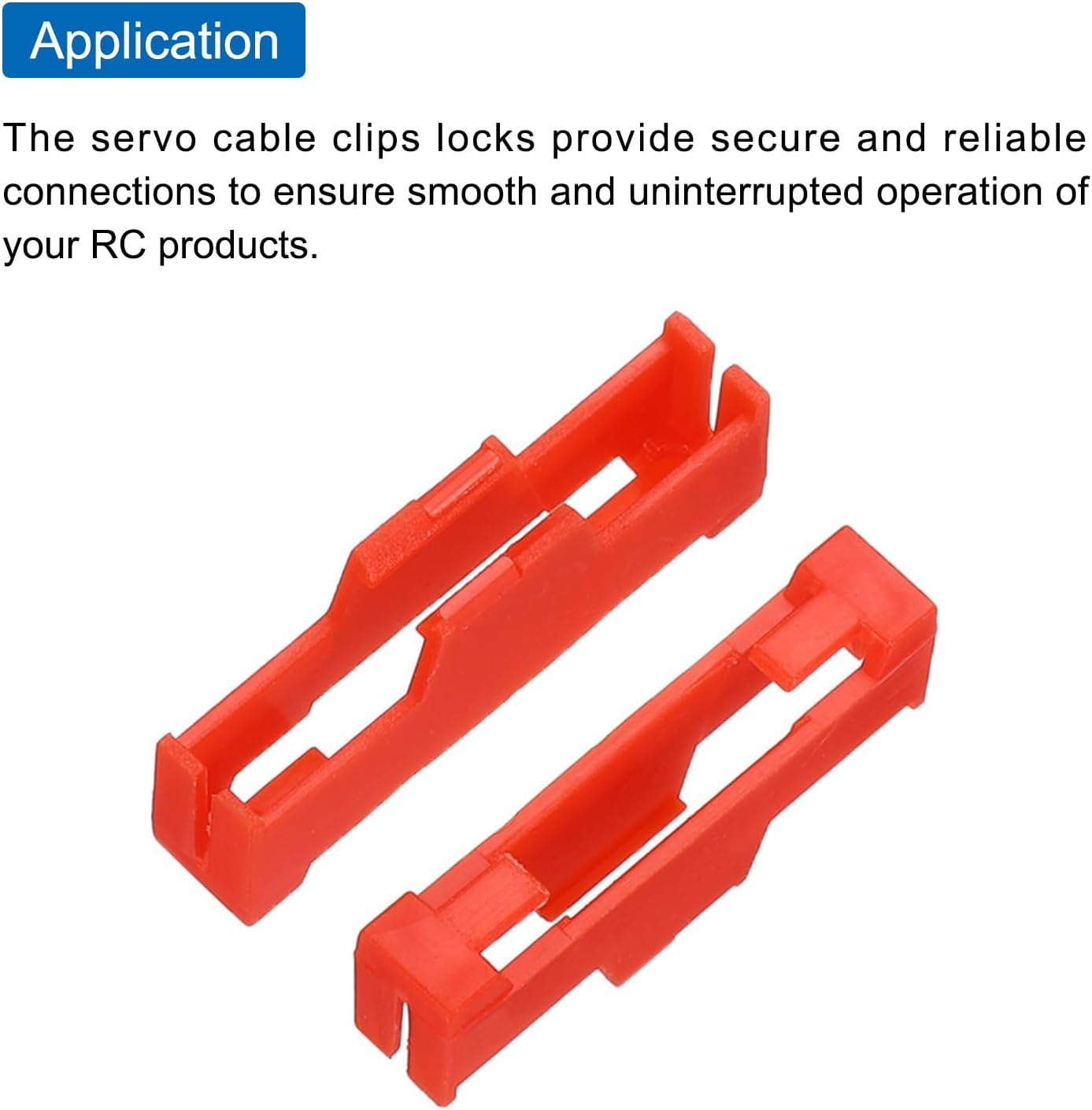 MECCANIXITY 50 clips de cable servo, extensión de servo ABS, soporte de fijación de hebilla de cable de seguridad para avión a control remoto,
