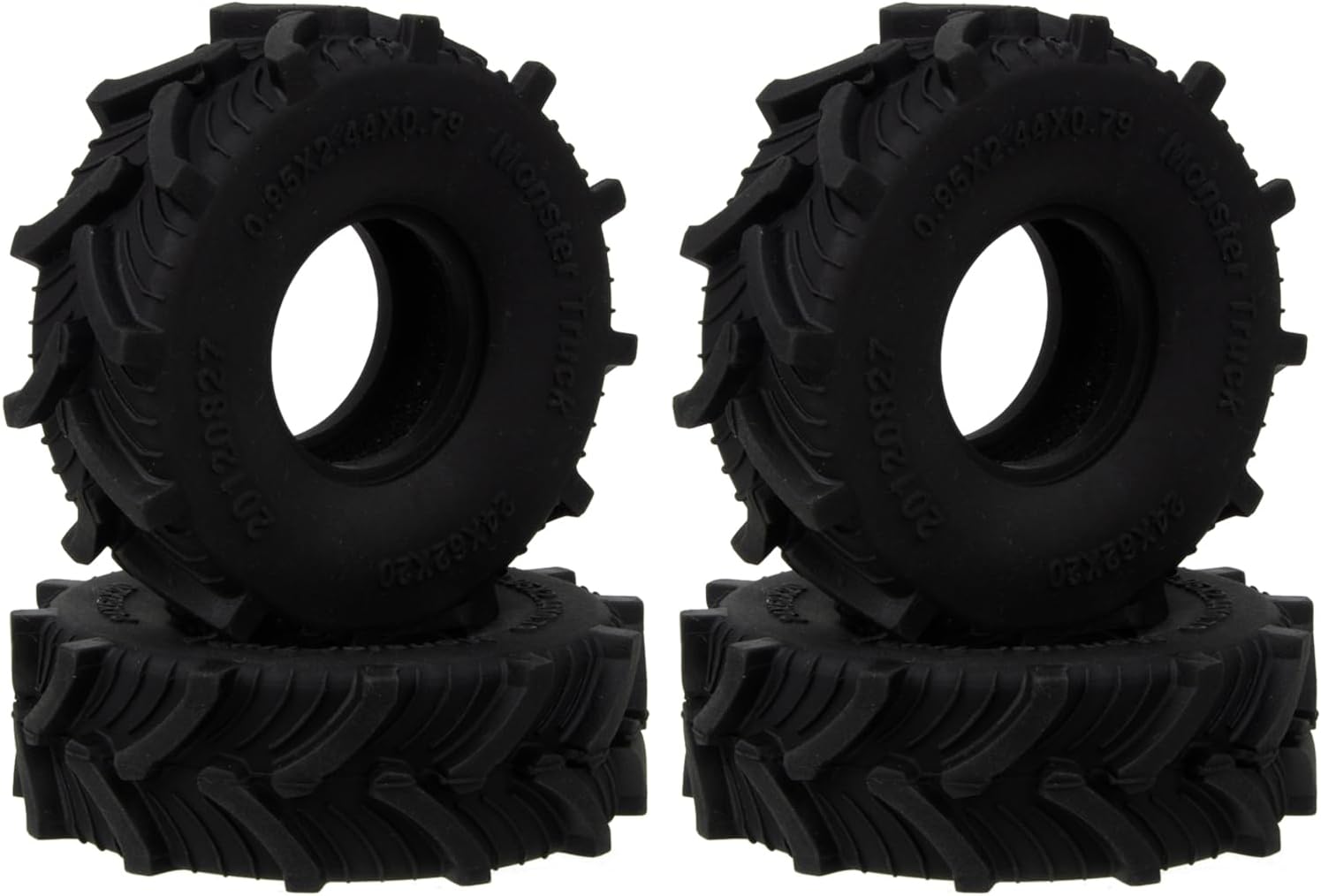 HobbyMarking 1.0 Crawler Mud Terrain 2.441 in Neumáticos de goma suave para 118 Axial SCX24 TRX4M Defender Bronco Deadbolt B17 FCX24 124 RC Crawler