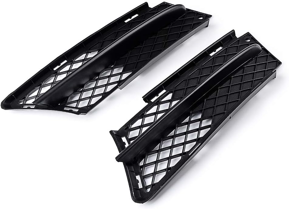 AMOPA CORP – Cubierta de rejilla delantera negra mate para rejilla de ventilación de luz antiniebla compatible con BMW Serie 3 E90 Sedan E91 Wagon