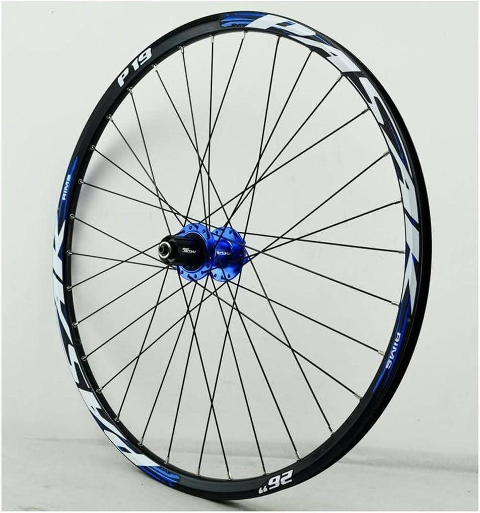 LvTu Juego de ruedas para bicicleta de montaña, ruedas de 2627.529 pulgadas, rueda de rodamiento sellada con freno de disco de aleación de 7-12