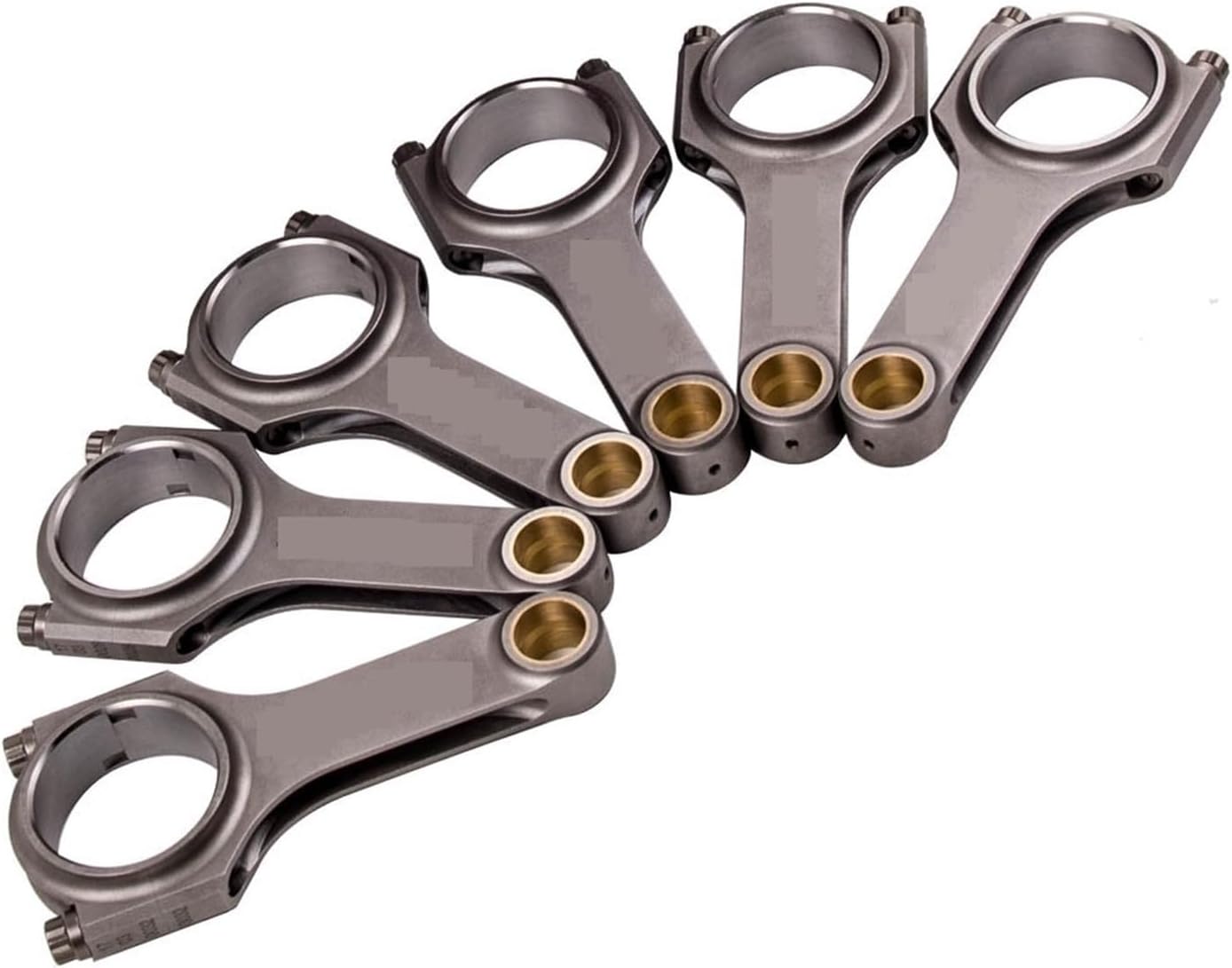 Varillas de conexión compatibles con Nissan Skyline GTS R31 Patrol RB30 RB30DET 6.004 in H-Beam compatible con pernos ARP RB30 GTS R31 6.004 in