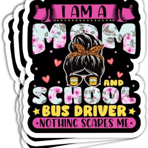 Calcomanía divertida con texto en inglés “I I’m A Mom and A School Autobus Driver Sticker Funny School Bus Driver Sticker Back to School Autobus Calcomanía divertida con texto en inglés “I I’m A Mom and A School Autobus Driver Sticker Funny School Bus Driver Sticker Back to School Autobus