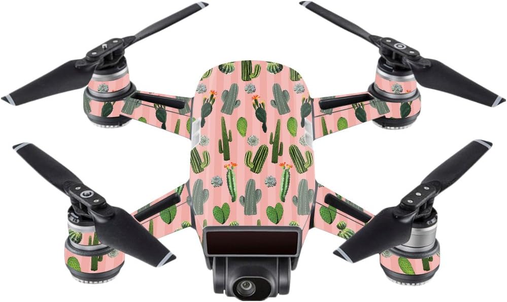 MightySkins – Funda protectora para DJI Spark Mini, duradera, y única de vinilo adhesivo, fácil de aplicar, quitar y cambiar de estilos, Cactus