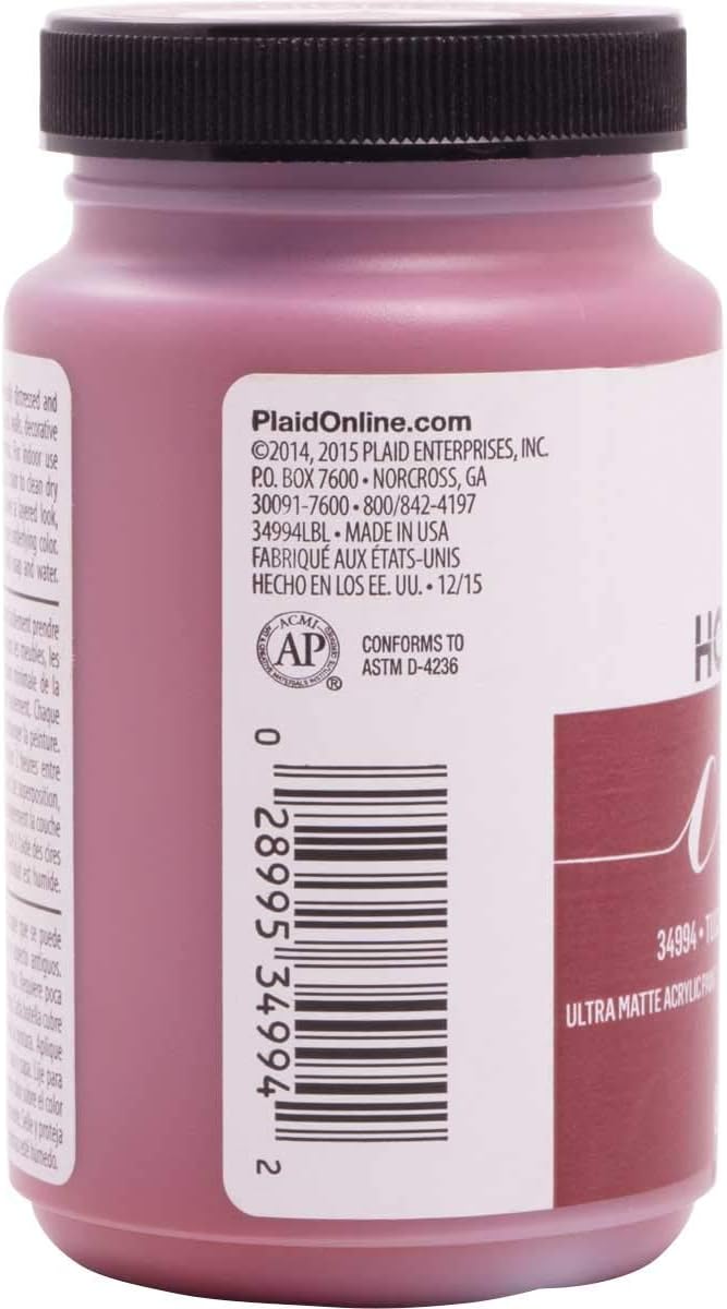 FolkArt – Pintura a la tiza Home Décor para muebles y manualidades en varios colores, 8onzas, tono rojo toscano, 34994
