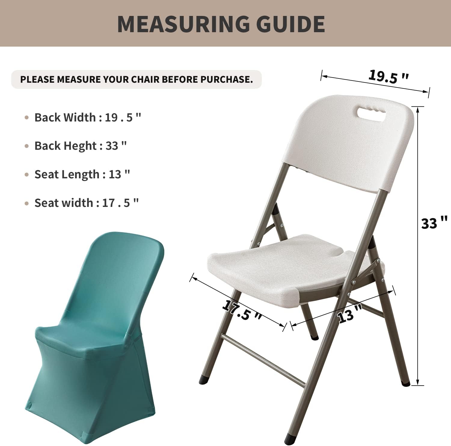 Mingyit Fundas plegables de elastano elástico para sillas  Protector universal para silla ajustable para bodas, fiestas, banquetes, vacaciones,