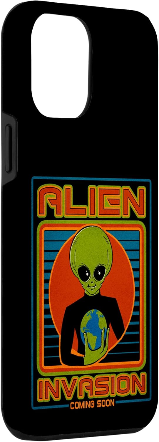 Funda para iPhone 13 Pro Max Alien Invasion 1984 Tech Noir Distopía
