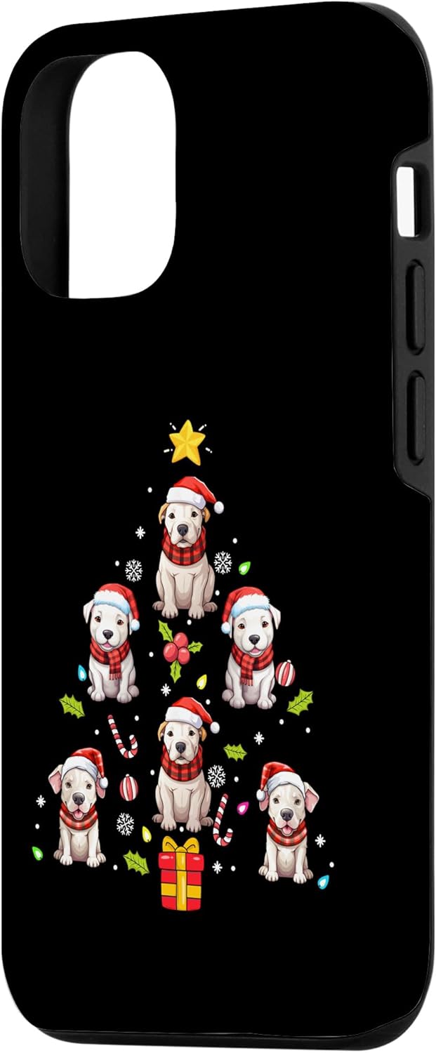 iPhone 13 Pro Dogo Argentino Merry Christmas Tree Dog Ornament Case