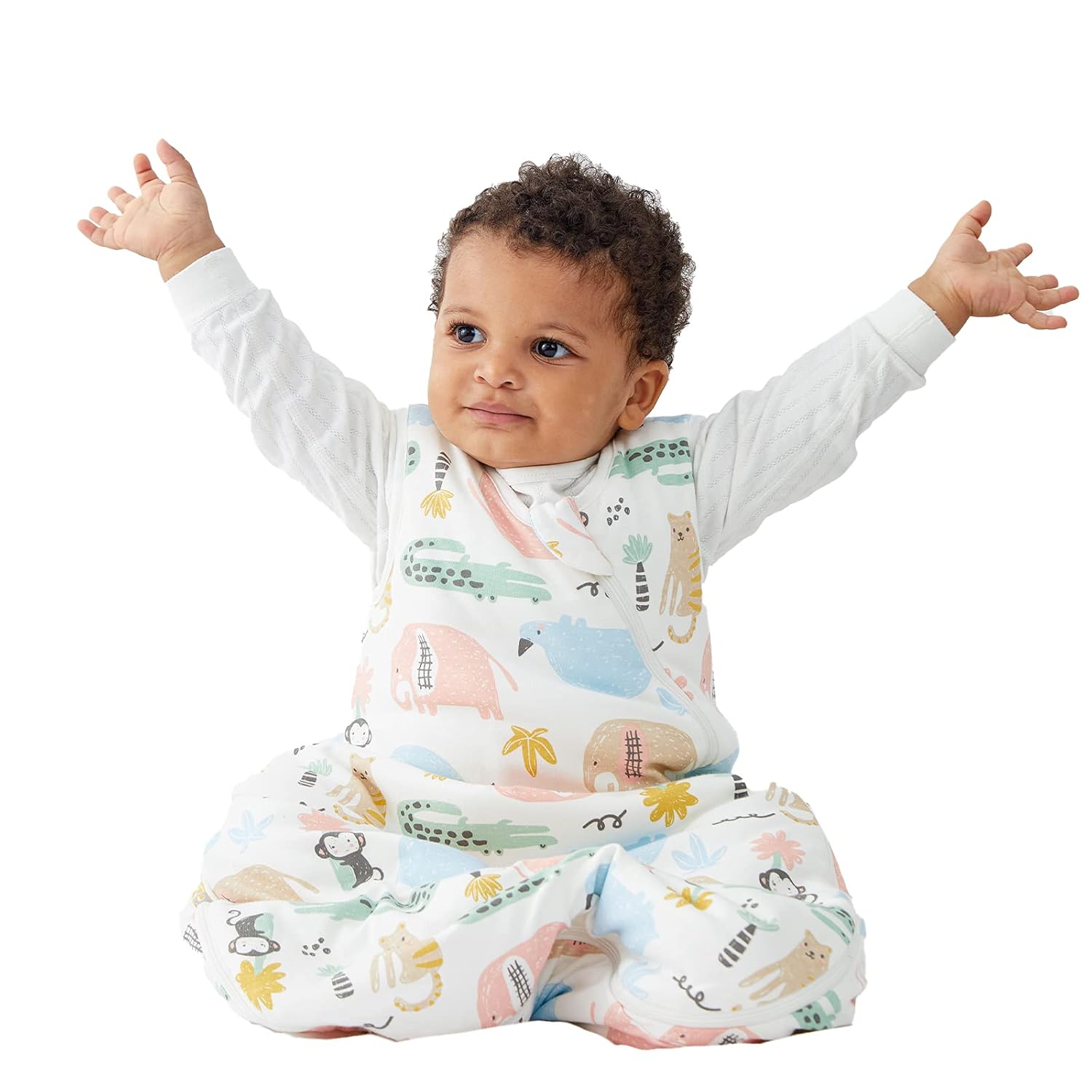 Duomiaomiao Saco de dormir para bebé de 0 a 9 meses, 100% algodón, 2.5 TOG, manta de invierno para bebé, cálido acolchado cómodo saco de dormir para