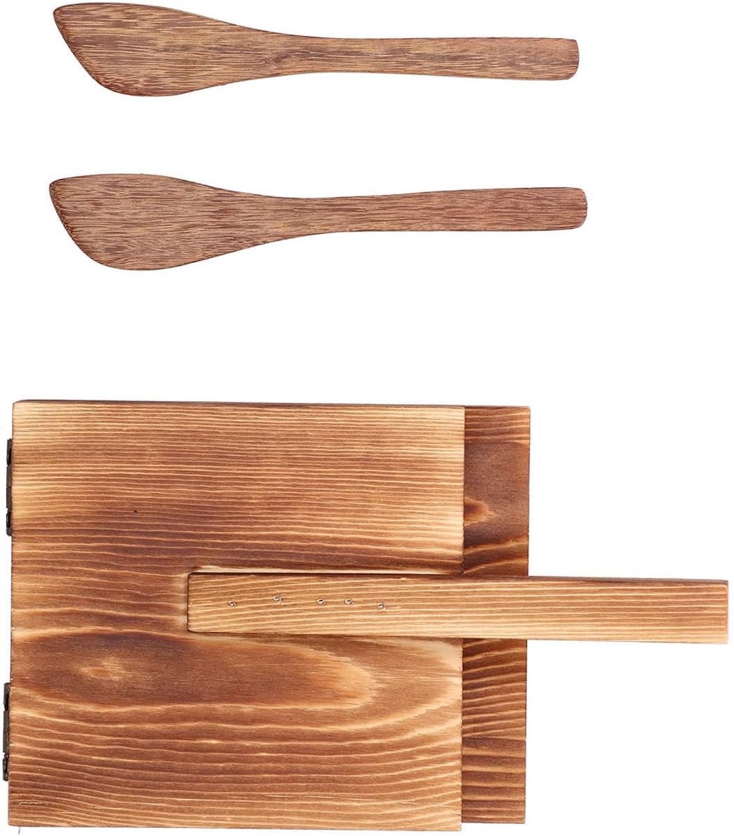 Prensa de tortilla, prensa de tortilla de madera, prensa mexicana de tortilla, hecha de madera natural de grado alimenticio, papel pergamino grande
