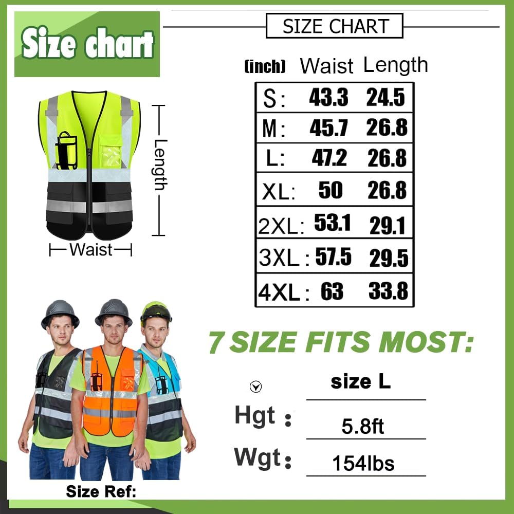 YOWESHOP El chaleco reflectante de la seguridad de la alta visibilidad modifica el uniforme al aire libre del trabajo