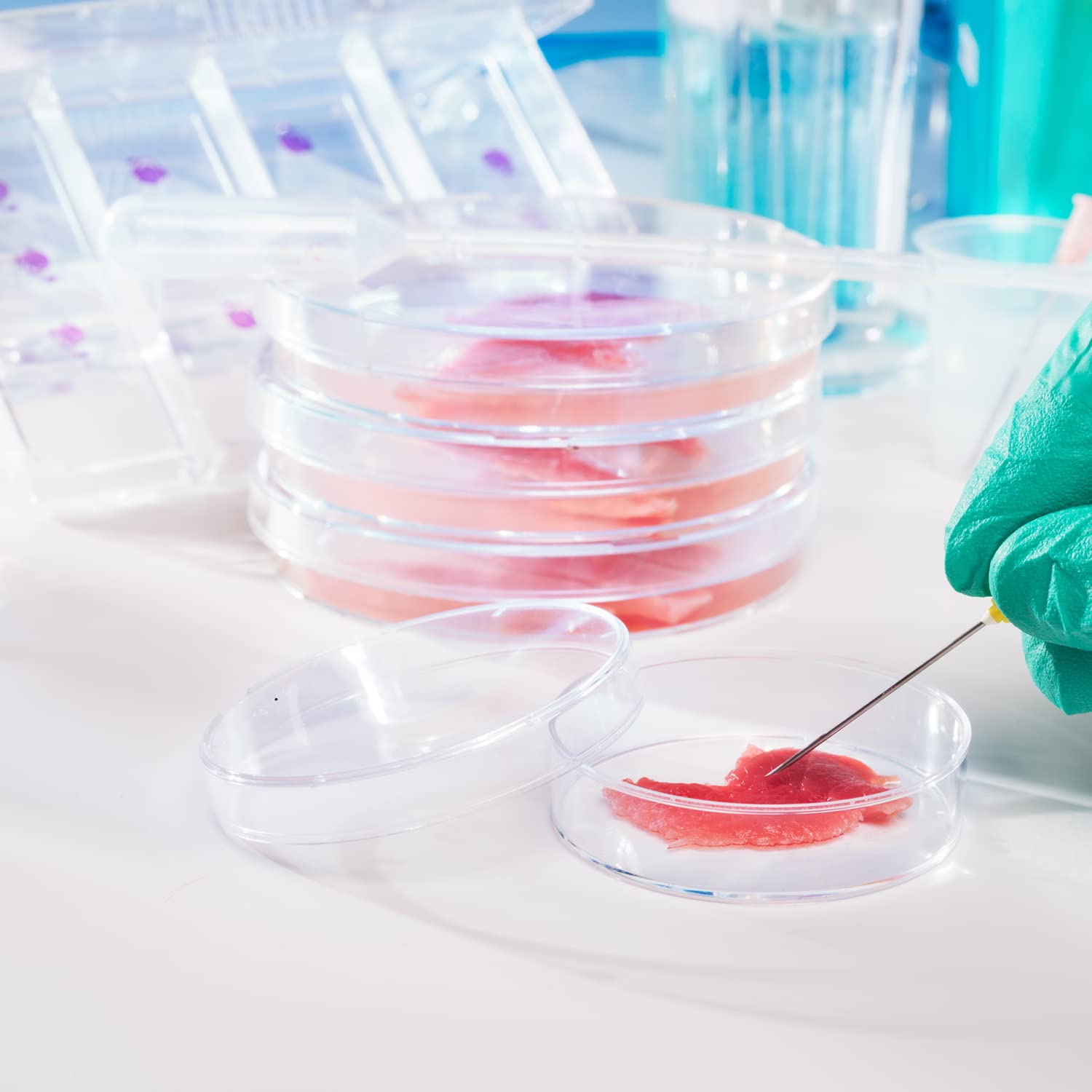 Paquete de 100 herramientas dispensadoras de 25 Ga de 1 pulgada con bloqueo Luer para industria, laboratorio científico, investigación de cultivo de