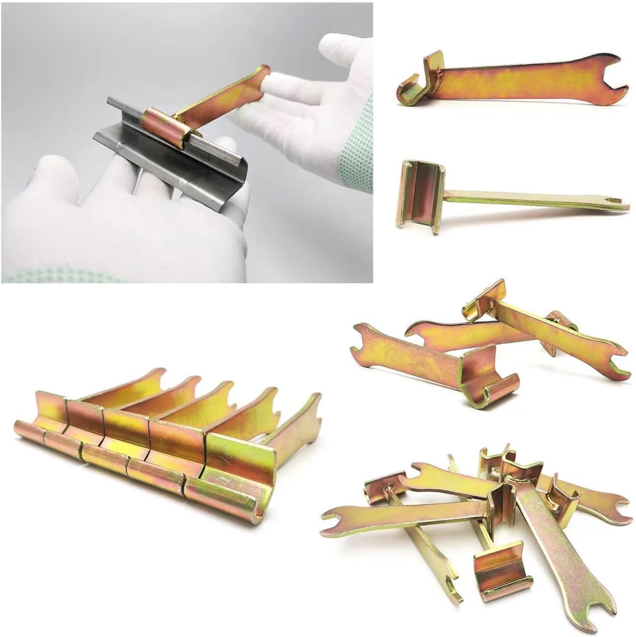 Paquete de 2 herramientas de bloqueo de palanca de tacos TDCTDFHVAC, clip 2 en 1, gancho de llave de abrazadera resistente para conductos de aire y