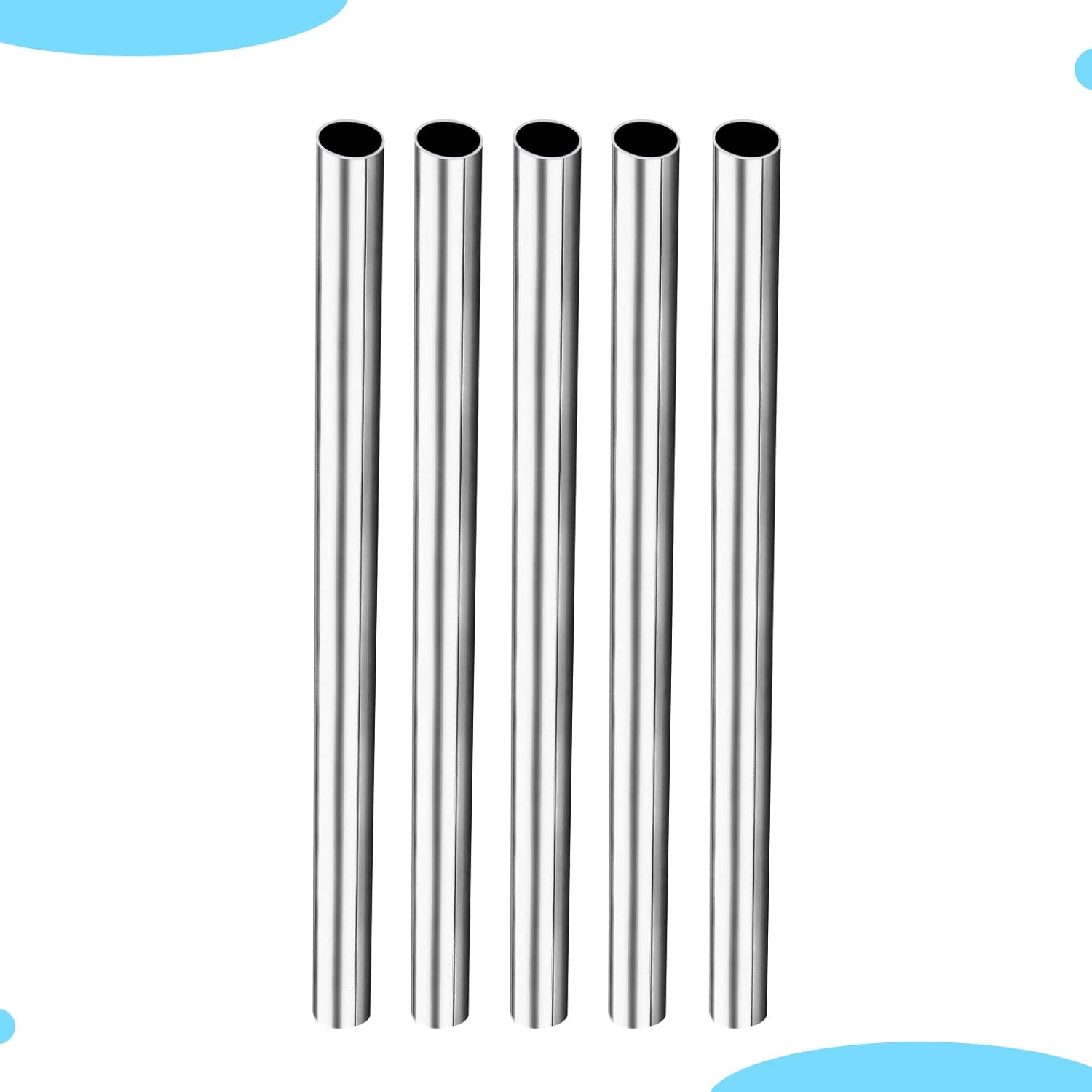Aopin 4 tubos de tubo capilar de acero inoxidable 304 de 0.157 in de diámetro exterior de 0.039 in de grosor de pared de 9.843 in de longitud, tubo