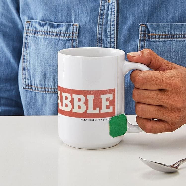 CafePressScrabbletaza de café, tamaño grande, 15onzas Taza de café de color blanco, L, Blanco