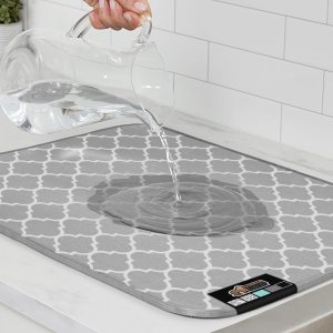 Gorilla Grip Tapete de microfibra ultra absorbente de agua, malla gruesa de secado rápido, almohadilla antideslizante para platos de fregadero o Gorilla Grip Tapete de microfibra ultra absorbente de agua, malla gruesa de secado rápido, almohadilla antideslizante para platos de fregadero o