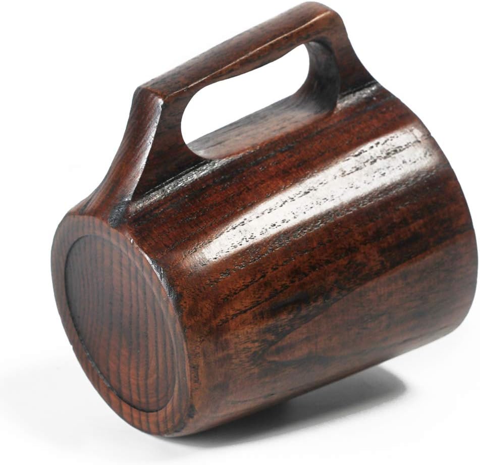 Taza de café de madera de 14 oz para hombres, taza de regalo, jarra, taza de campamento única, taza de madera pequeña, taza de madera para hombre,